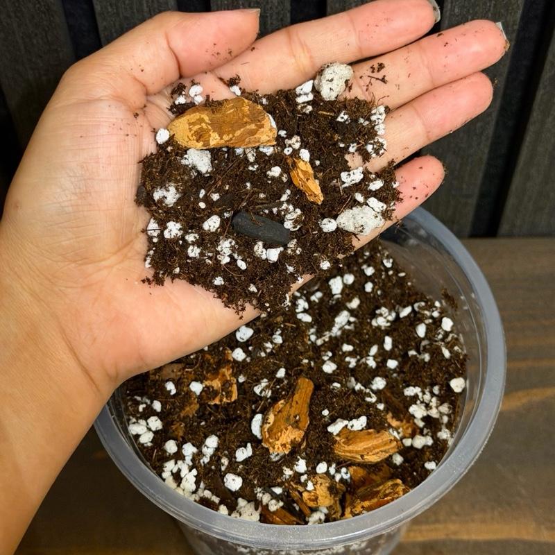 Chunky Soil Mix for Tropical Plants with Clear Pot, Reusable Portable Planting Bag, Multiple Sizes